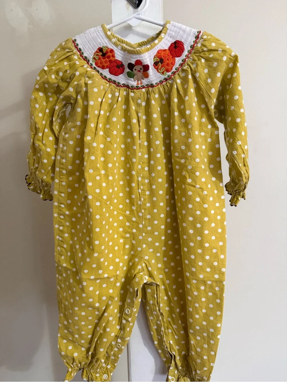 Lil Cactus Smocked Thanksgiving Romper